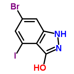 6-Bromo-4-iodo-1,2-dihydro-3H-indazol-3-one structure