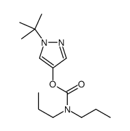 (1-tert-butylpyrazol-4-yl) N,N-dipropylcarbamate结构式