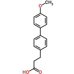 3-(4'-Methoxy-4-biphenylyl)propanoic acid structure