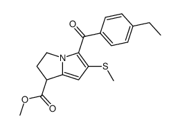 methyl 5-(4-ethylbenzoyl)-6-methylthio-1,2-dihydro-3H-pyrrolo[1,2-a]pyrrole-1-carboxylate Structure