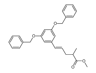 methyl (2RS,4EZ)-5-<3',5'-bis(benzyloxy)phenyl>-2-methyl-4-pentenoate Structure