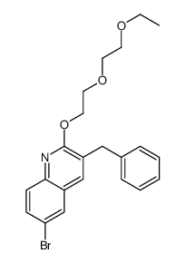 3-benzyl-6-bromo-2-[2-(2-ethoxyethoxy)ethoxy]quinoline结构式