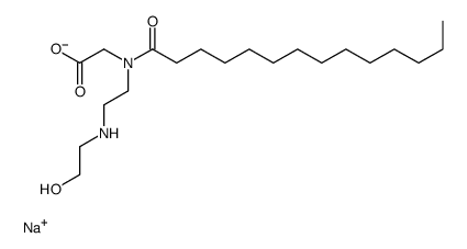 sodium N-[2-[[2-hydroxyethyl]amino]ethyl]-N-(1-oxotetradecyl)glycinate structure