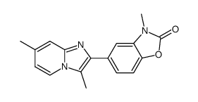 5-(3,7-dimethylimidazo[1,2-a]pyridin-2-yl)-3-methyl-2-benzoxazolinone Structure