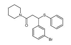 3-(3-bromophenyl)-3-phenylsulfanyl-1-piperidin-1-ylpropan-1-one结构式