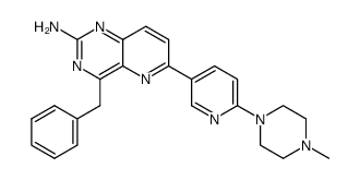 4-benzyl-6-(2-(4-methylpiperazinyl)pyridin-5-yl)pyrido[3,2-d]pyrimidin-2-ylamine结构式