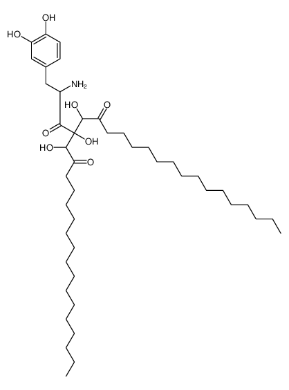 1,3-dihexadecanoyl-2-(2-amino-3-(3,4-dihydroxyphenyl)propanoyl)propane-1,2,3-triol structure