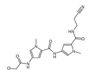 3-<1-methyl--4-<1-methyl-4-(chloroacetamido)pyrrole-2-carboxamido>pyrrole-2-carboxamido>propionitrile结构式