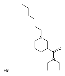 1-hexyl-piperidine-3-carboxylic acid diethylamide, hydrobromide Structure