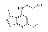 2-[(7-methyl-2-methylsulfanylpurin-6-yl)amino]ethanol Structure