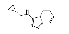 N-(cyclopropylmethyl)-7-iodo-[1,2,4]triazolo[4,3-a]pyridin-3-amine结构式