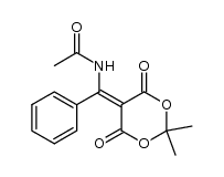 N-((2,2-dimethyl-4,6-dioxo-1,3-dioxan-5-ylidene)(phenyl)methyl)acetamide结构式