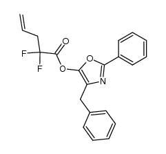 4-benzyl-2-phenyloxazol-5-yl 2,2-difluoropent-4-enoate结构式