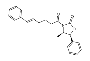 (4R,5S)-4-methyl-5-phenyl-3-((E)-6-phenylhex-5-enoyl)oxazolidin-2-one Structure