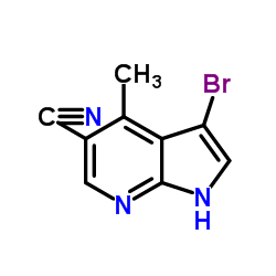 3-Bromo-5-cyano-4-Methyl-7-azaindole structure