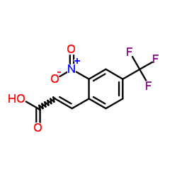 (2E)-3-[2-Nitro-4-(trifluoromethyl)phenyl]acrylic acid Structure