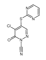 4-chloro-2-cyano-5-(pyrimidine-2-ylthio)pyridazin-3(2H)-one结构式