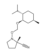 (1'R,2S,2'S,5'R)-1-[(2-isopropyl-5-methylcyclohexyl)oxymethoxy]-2-methyl-2-pyrrolidinecarbonitrile Structure