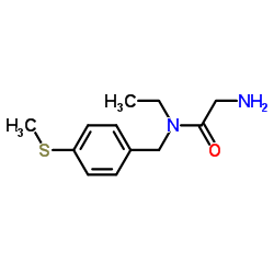 N-Ethyl-N-[4-(methylsulfanyl)benzyl]glycinamide结构式