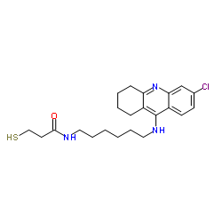 N-{6-[(6-Chloro-1,2,3,4-tetrahydro-9-acridinyl)amino]hexyl}-3-sulfanylpropanamide Structure