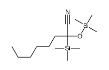 2-trimethylsilyl-2-trimethylsilyloxyoctanenitrile结构式