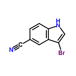 3-Bromo-1H-indole-5-carbonitrile structure