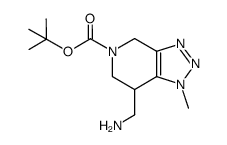 tert-butyl7-(aminomethyl)-1-methyl-6,7-dihydro-1H-[1,2,3]triazolo[4,5-c]pyridine-5(4H)-carboxylate Structure