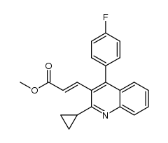 methyl (2E)-3-[2-cyclopropyl-4-(4-fluorophenyl)quinoline-3-yl]acrylate Structure