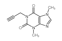 3,7-二甲基-1-炔丙基黄嘌呤结构式