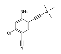 2-氯-4-氨基-5-[(三甲基硅基)乙炔基]苯腈结构式