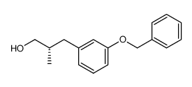 (S)-3-(3-(benzyloxy)phenyl)-2-methylpropan-1-ol结构式