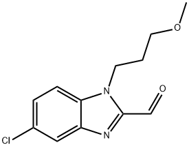 5-Chloro-1-(3-methoxy-propyl)-1H-benzoimidazole-2-carbaldehyde Structure