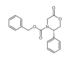 (5S)-3,4,5,6-四氢-5-苯基-n-(苄氧基羰基)-4(h)-1,4-噁嗪-2-酮结构式