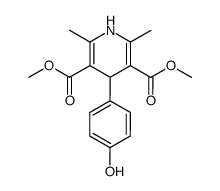dimethyl 4-(4-hydroxyphenyl)-2,6-dimethyl-1,4-dihydropyridine-3,5-dicarboxylate Structure