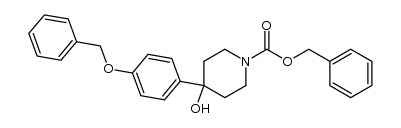 1-Benzyloxycarbonyl-4-hydroxy-4-(4-benzyloxyphenyl)-piperidine Structure