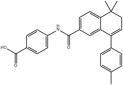 Benzoic acid, 4-[[[5,6-dihydro-5,5-dimethyl-8-(4-methylphenyl)-2-naphthalenyl]carbonyl]amino]-结构式