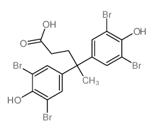 Benzenebutanoic acid,3,5-dibromo-g-(3,5-dibromo-4-hydroxyphenyl)-4-hydroxy-g-methyl-结构式