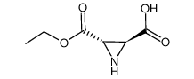 2,3-Aziridinedicarboxylicacid,monoethylester,(2S,3S)-(9CI)结构式