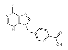 4-[(6-sulfanylidene-3H-purin-9-yl)methyl]benzoic acid Structure