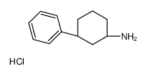 (1R,3S)-3-phenylcyclohexan-1-amine,hydrochloride Structure