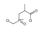 chloromethyl-(3-chloro-2-methyl-3-oxopropyl)-oxophosphanium结构式