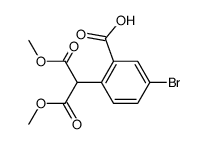 2-(4-bromo-2-carboxyphenyl)malonic acid dimethyl ester Structure