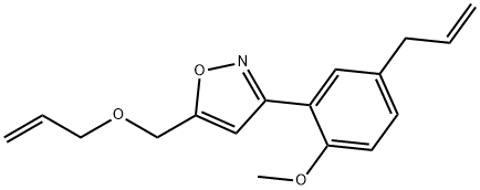 3-[2-Methoxy-5-(2-propen-1-yl)phenyl]-5-[(2-propen-1-yloxy)methyl]isoxazole Structure