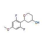 2-(2,6-二氟-4-甲氧基苯基)四氢-2H-吡喃-4-醇结构式