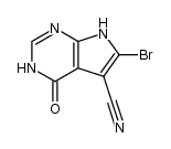 6-Bromo-4-oxo-4,7-dihydro-3H-pyrrolo[2,3-d]pyrimidine-5-carbonitrile结构式