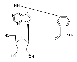 3-(9-β-D-ribofuranosyl-9H-purin-6-ylamino)-benzamide Structure