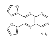 4-Pteridinamine,6,7-di-2-furanyl-结构式