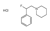 1-(2-fluoro-2-phenylethyl)piperidine,hydrochloride Structure