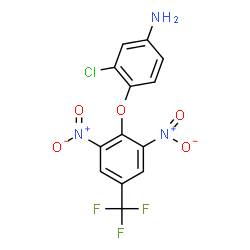 3-Chloro-4-[2,6-dinitro-4-(trifluoromethyl)phenoxy]aniline structure