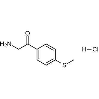 2-Amino-1-[4-(methylsulfanyl)phenyl]ethan-1-one hydrochloride Structure